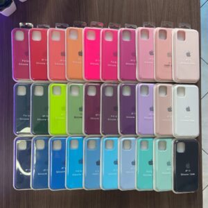 Capa de Silicone p/ iphone 11 ao 16 pro max