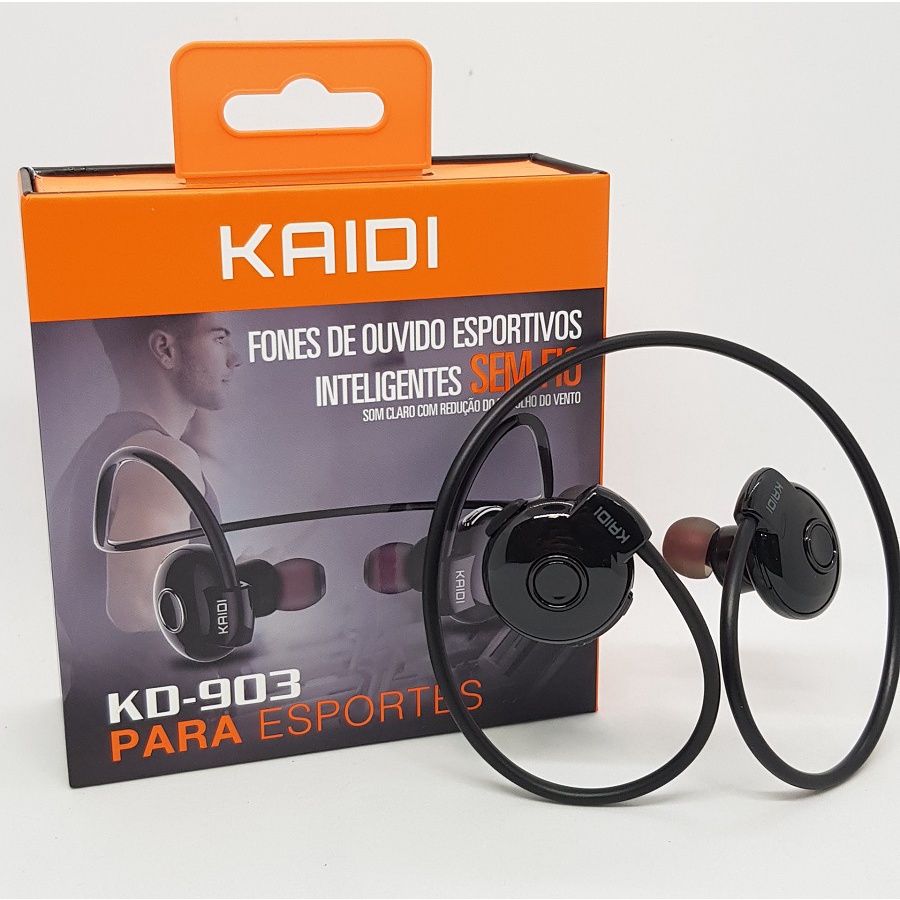 Fone de Ouvido Bluetooth Kaidi p/ esportes KD-903